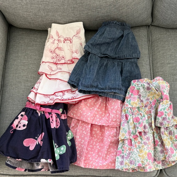 Bundle of skirts- Floral & Denim Kids Skorts - Picture 12 of 12